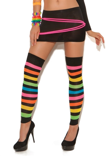 Neon Striped Leg Warmers - One Size EM-1897