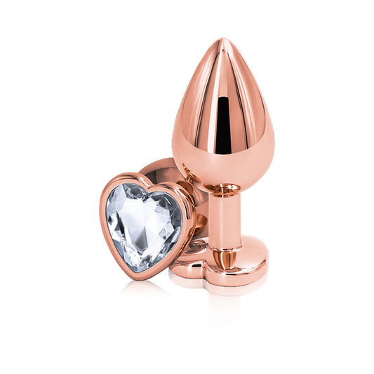 Rear Assets - Rose Gold Heart - Medium - Clear NSN0963-21