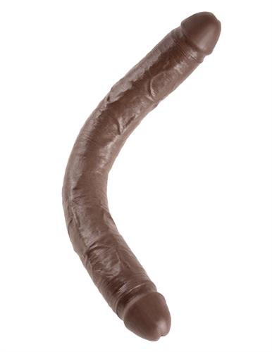 King Cock 16 Thick Double Dildo - Brown PD5518-29