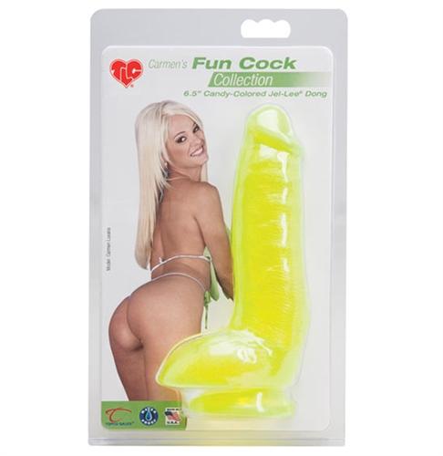 Tlc Carmens Fun Cock 6.5 Inch Jellee - Yellow TS1003044