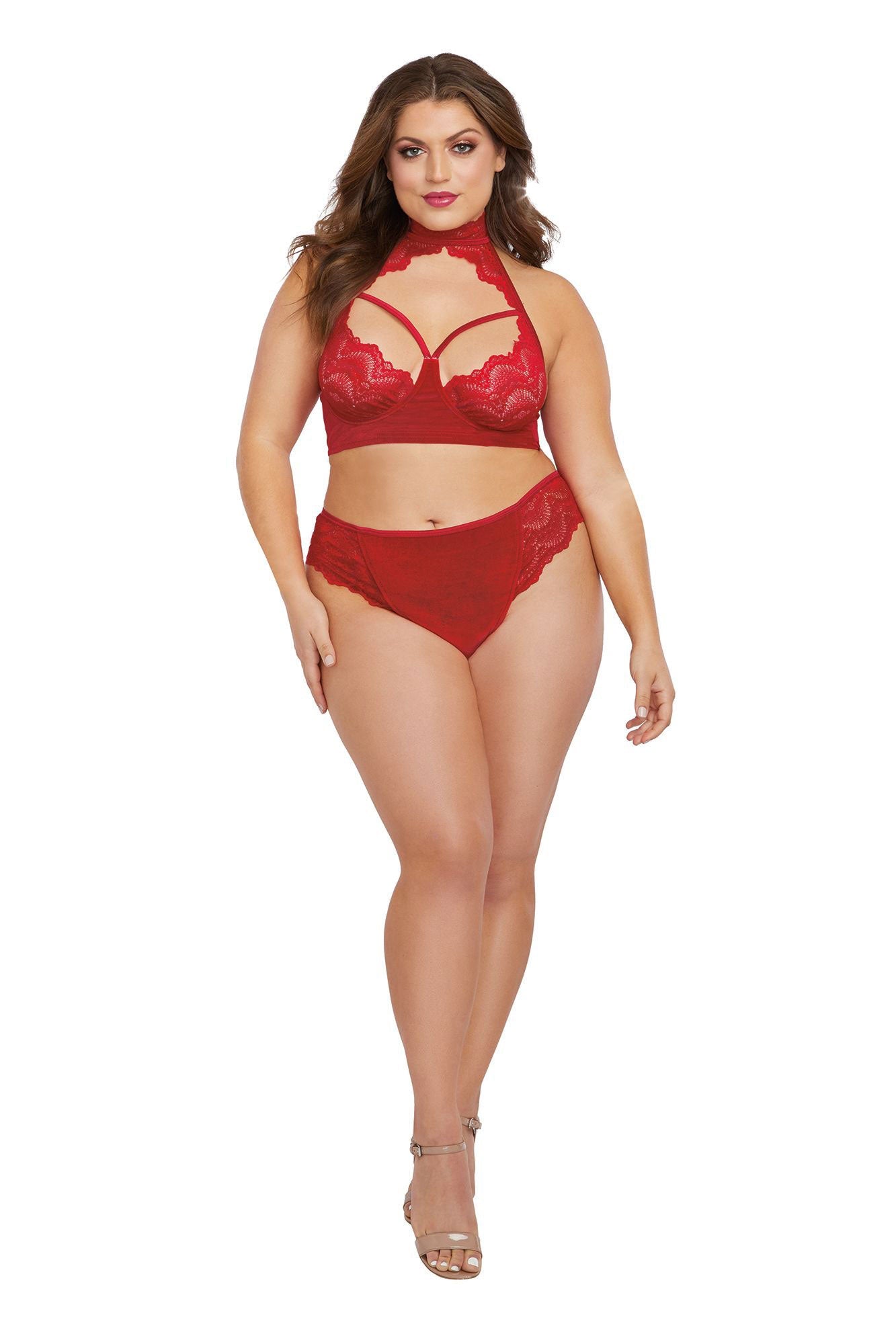 Bra and Panty - Queen Size - Rouge DG-12120XROUQ