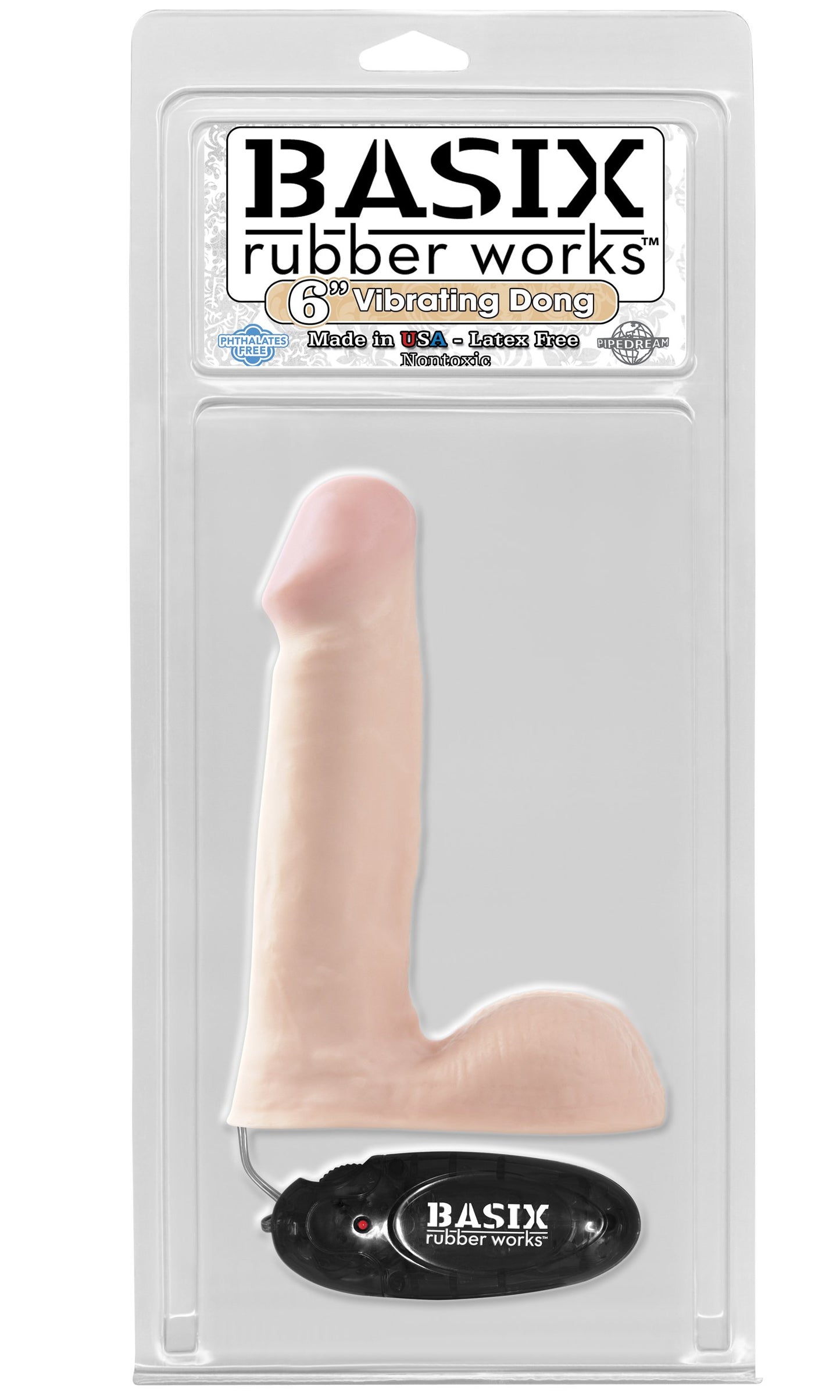 Basix Rubber Works 6 Inch Vibrating Dong - Flesh PD4240-21