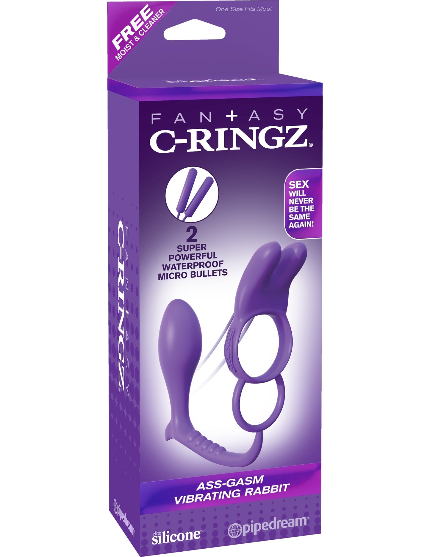 Fantasy C Ringz Ass Gasm Vibrating Rabbit PD5803-12