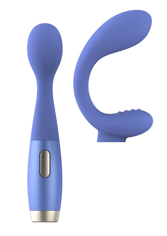 Perks Ex-C Dual Vibrator and Clitoral Stimulating  Wand - Royal Blue LS-LS12213