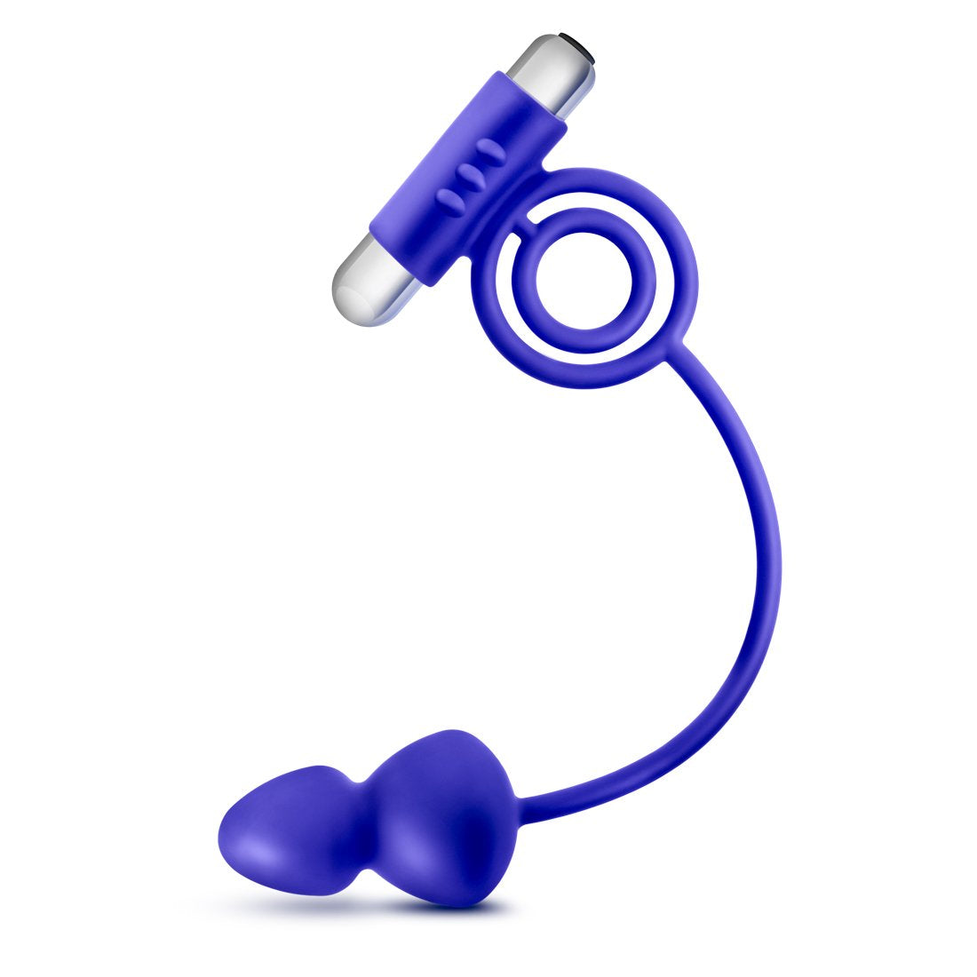 Performance Penetrator Anal Plug W/vibrating Cock  Rings - Indigo BL-01802