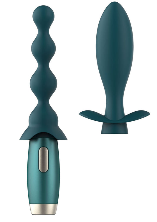 Perks Exo Anal Beads and Plug - Teal LS-LS12214