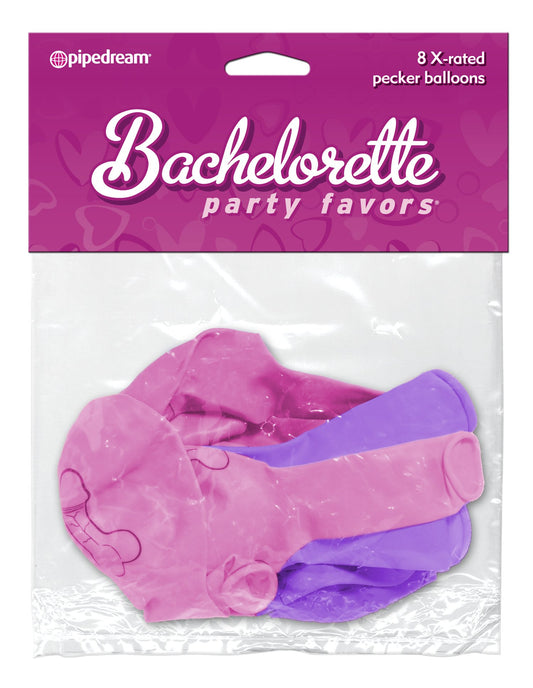 Bachelorette Party Favors - X-Rated Pecker Balloons - Pink and Purple PD6126-00