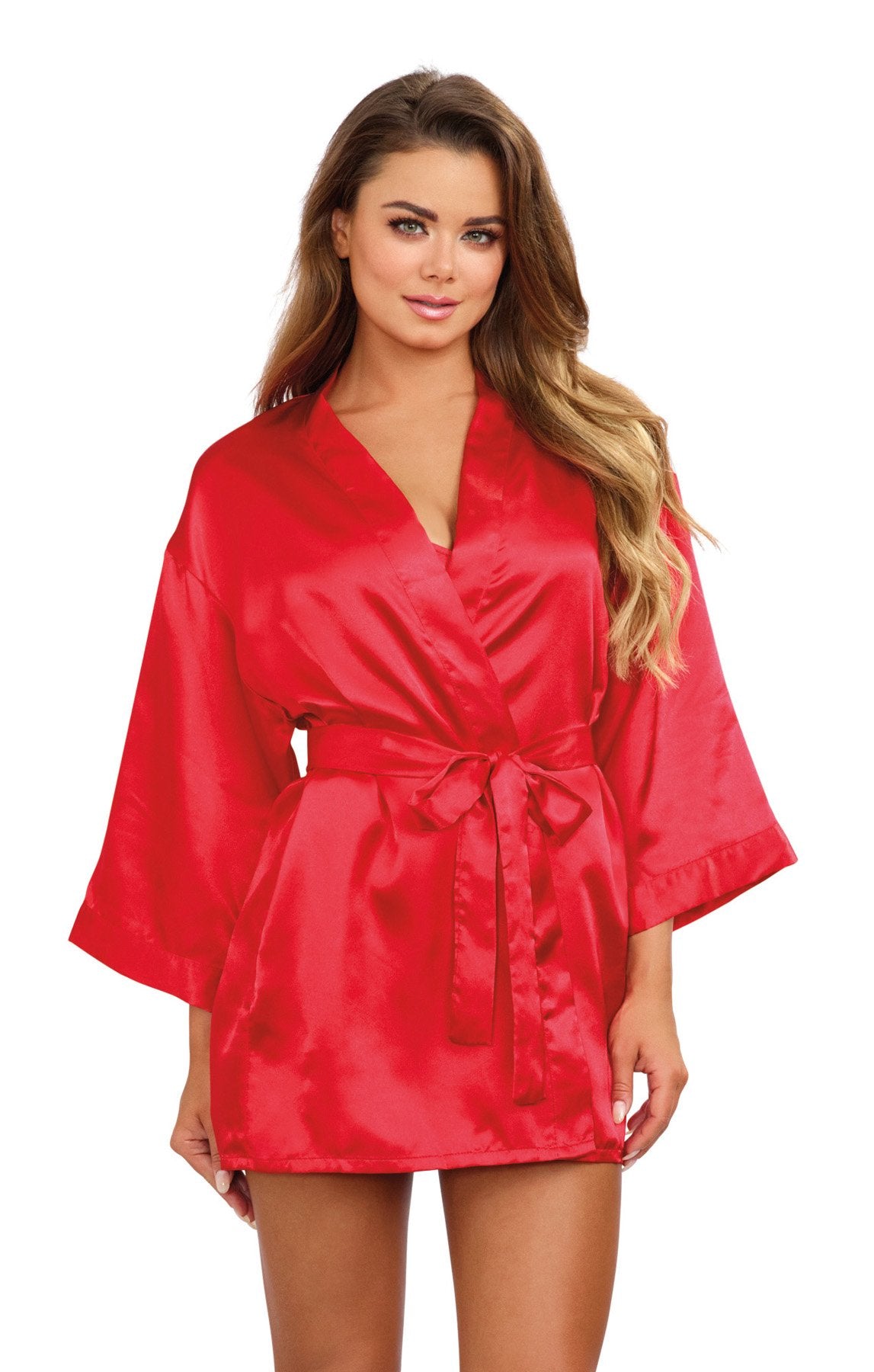 Robe, Chemise, Padded Hanger - Medium - Red DG-3717REDM