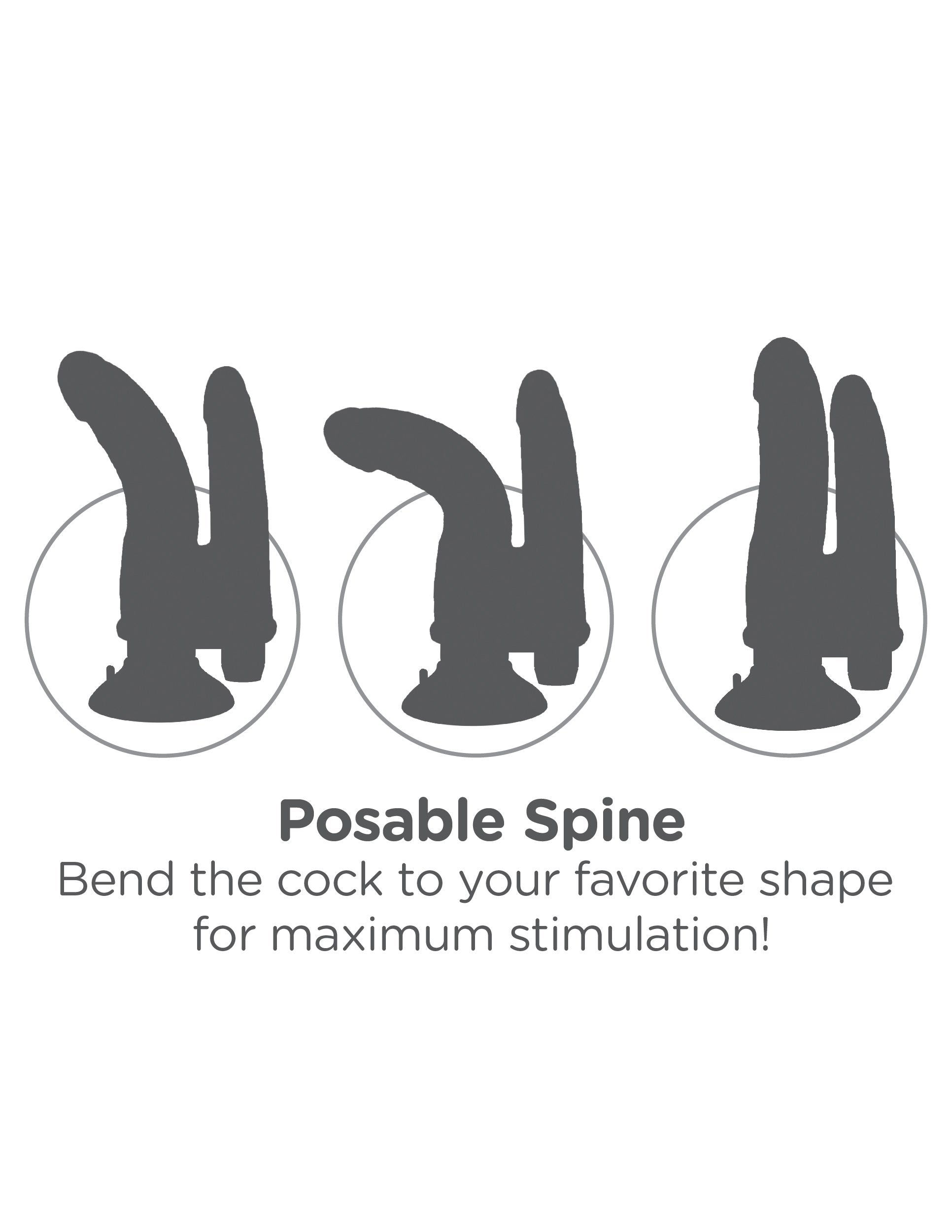 King Cock Double Vibrating Double Penetrator - Black PD5411-23