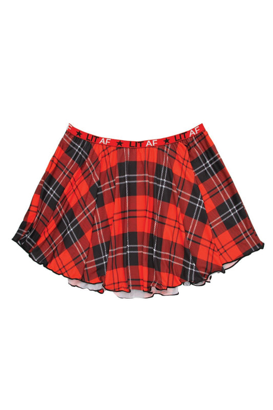 Lit Af Plaid Skirt - Red Plaid - S/m FL-B-AF803-SM