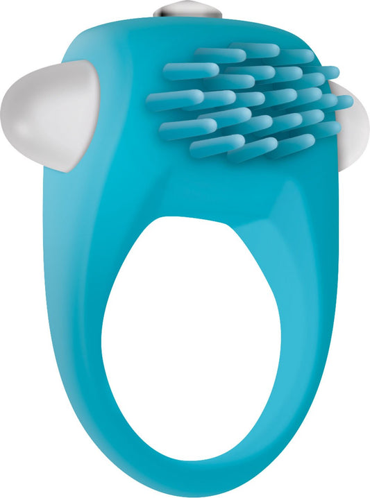 Teal Tickler Silicone Vibe Cockring ZE-CR-3282-2