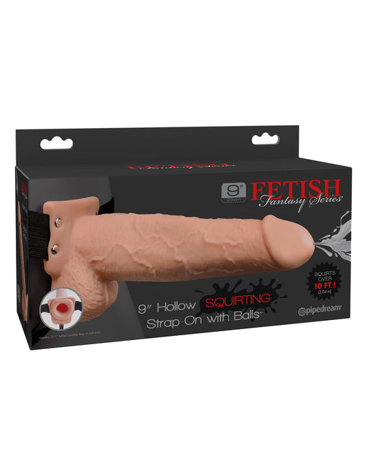 Fetish Fantasy Series 9 Hollow Squirting Strap-on With Balls - Flesh PD3398-21