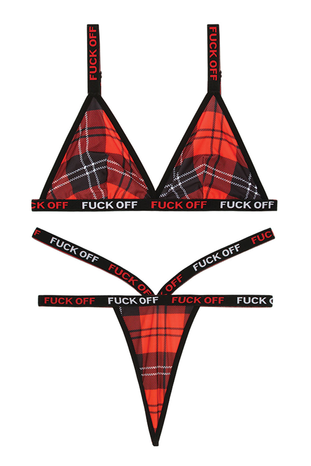 Fuck Off Bralette & Thong Set - L/xl FL-BAF802-LXL