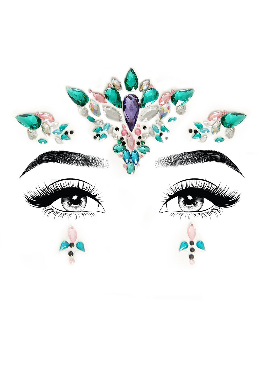 Aria Adhesive Face Jewels LA-EYE007