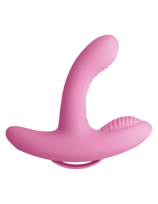 Threesome Rock n' Grind Silicone Vibrator - Pink PD7075-00