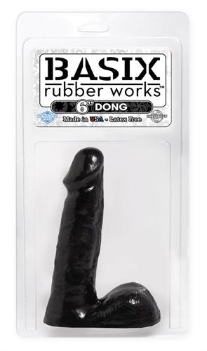 Basix Rubber Works - 6 Inch Dong - Black PD4201-23