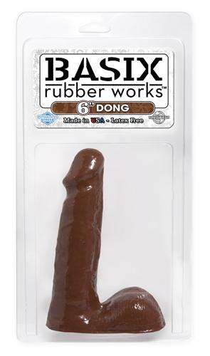 Basix Rubber Works - 6 Inch Dong - Brown PD4201-29