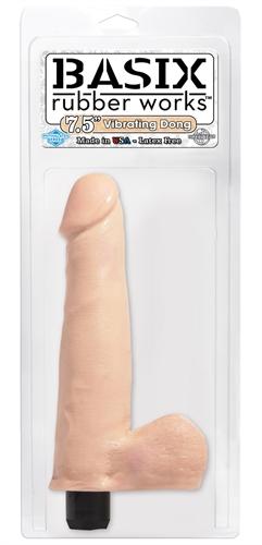 Basix Rubber Works - 7.5 Vibrating Dong - Flesh PD4242-21