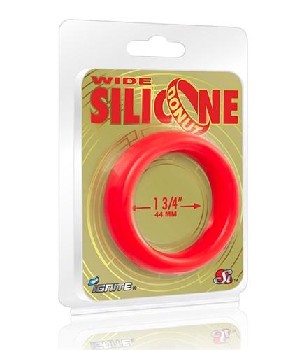 Wide Silicone Donut - Red - 1.75-Inch Diameter SI-95140