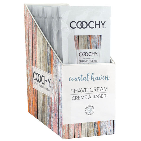 Coochy Shave Cream Coastal Haven Foil 15ml  Display 24 Piece COO1013-99