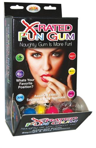 X-Rated Fun Gum Assorted 90 Pc Display HTP760D