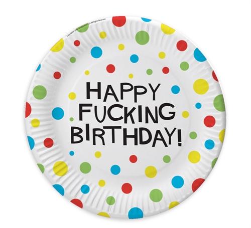 X-Rated Birthday Party Plates 8 Count CP-515