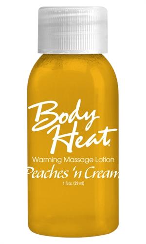Body Heat Warming Massage Lotion - 1 Fl. Oz. - Peaches n' Cream PD9553-70