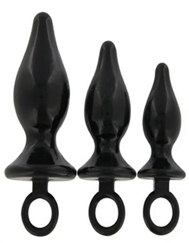 Anal Pacifiers Set of 3 - Black TV-RM382