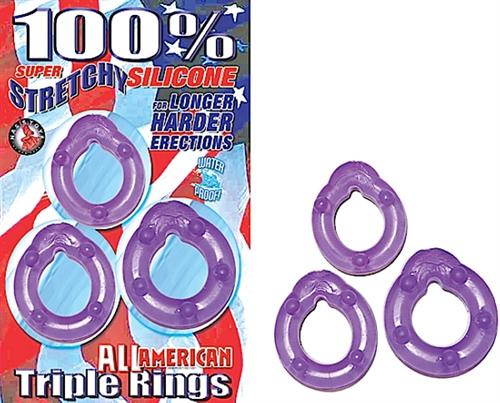 All American Triple Rings-Purple NW2152-2