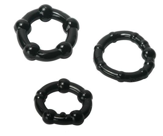 Black Performance Erection Rings - Packaged TV-AA548