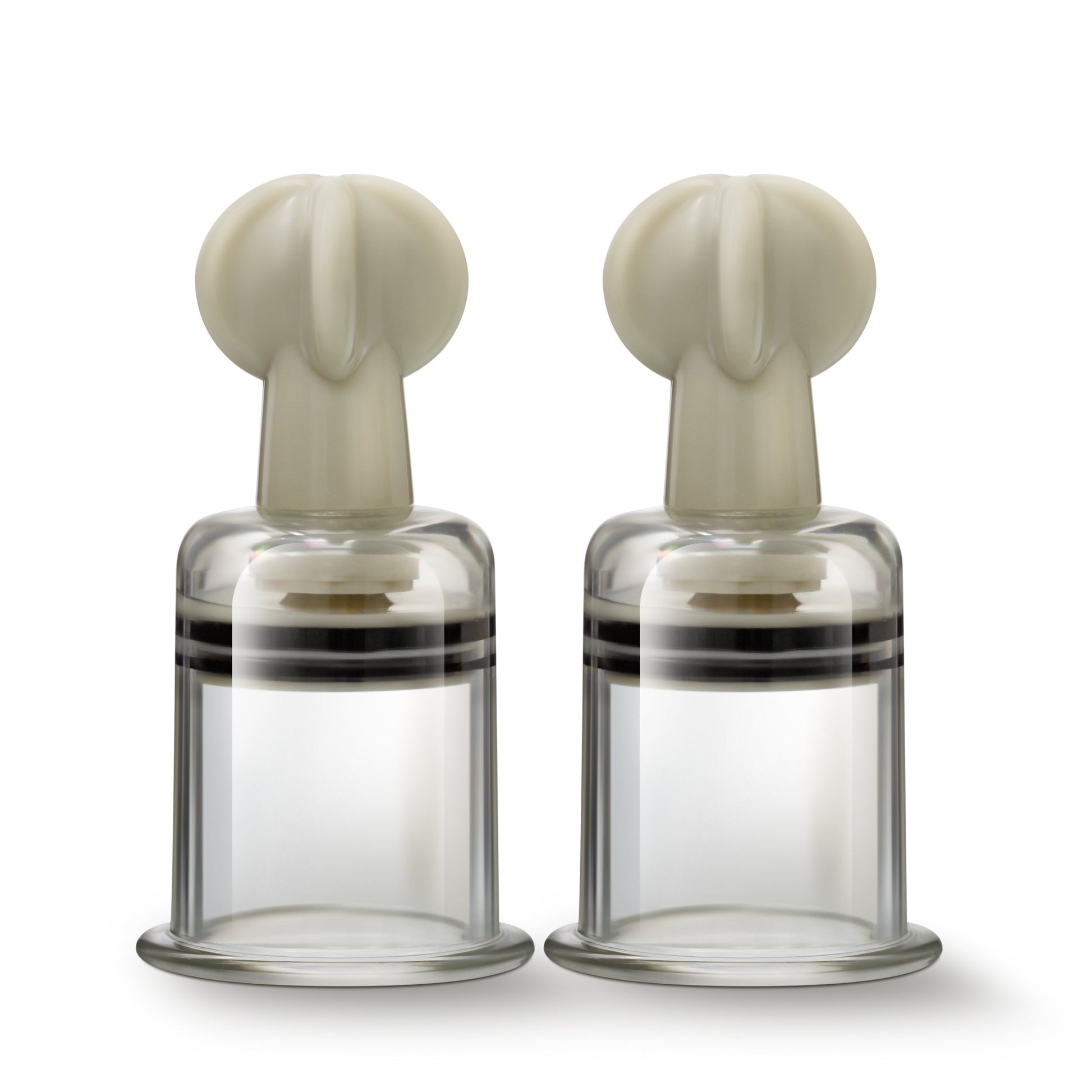 Temptasia  Clit and Nipple Large Twist Suckers -  Set of 2 - Clear BL-49991
