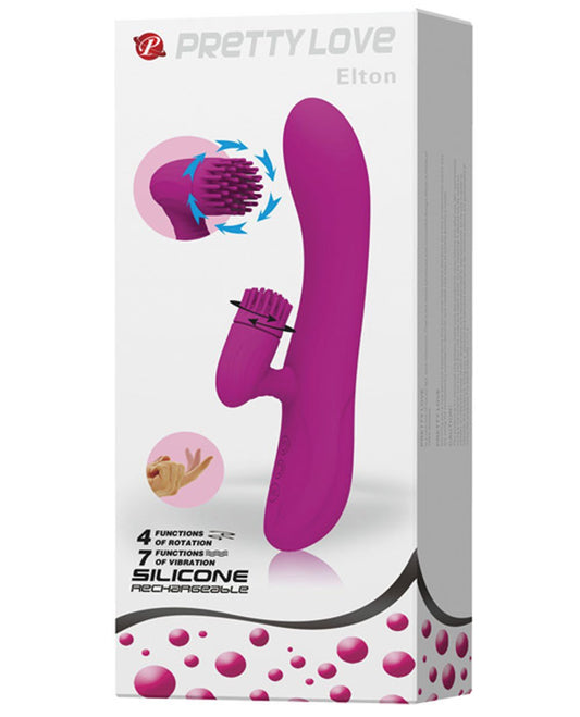Pretty Love Elton Spinning Ticklers Rabbit - 11 Function - Fuchsia BI-067002