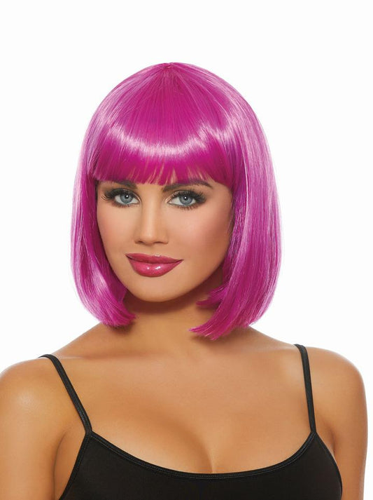 Dreamgirl Mid Length Magenta Bob Wig DG-11313