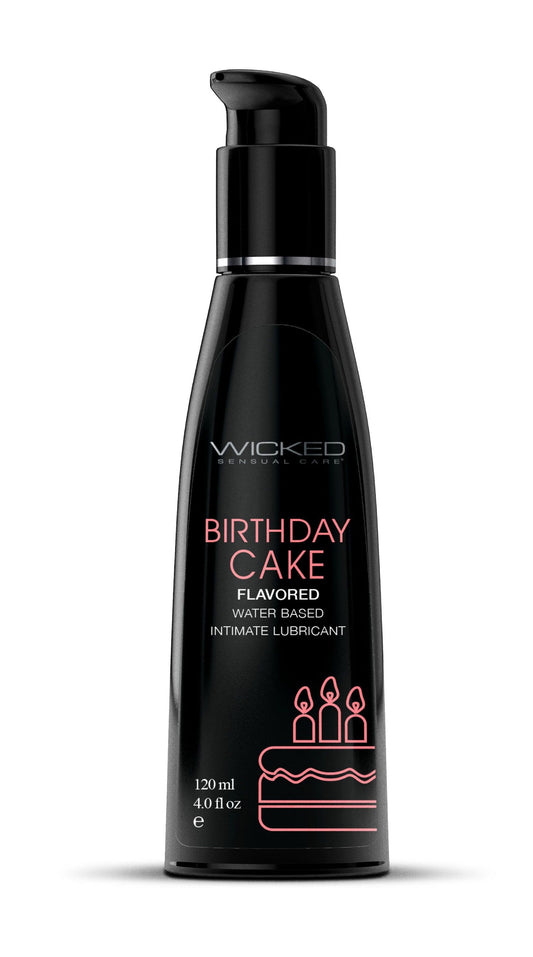 Aqua Birthday Cake Flavored Water Based  Lubricant 4 Oz. WS-90444