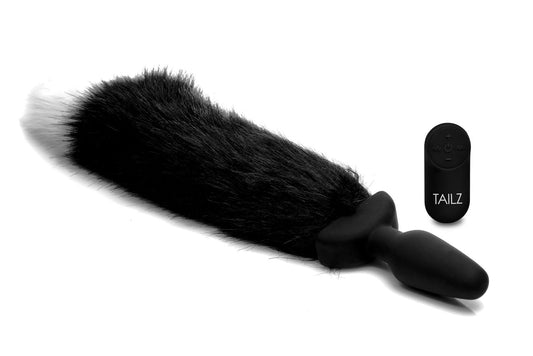 Waggerz Moving and Vibrating Fox Tail Anal Plug TZ-AG198
