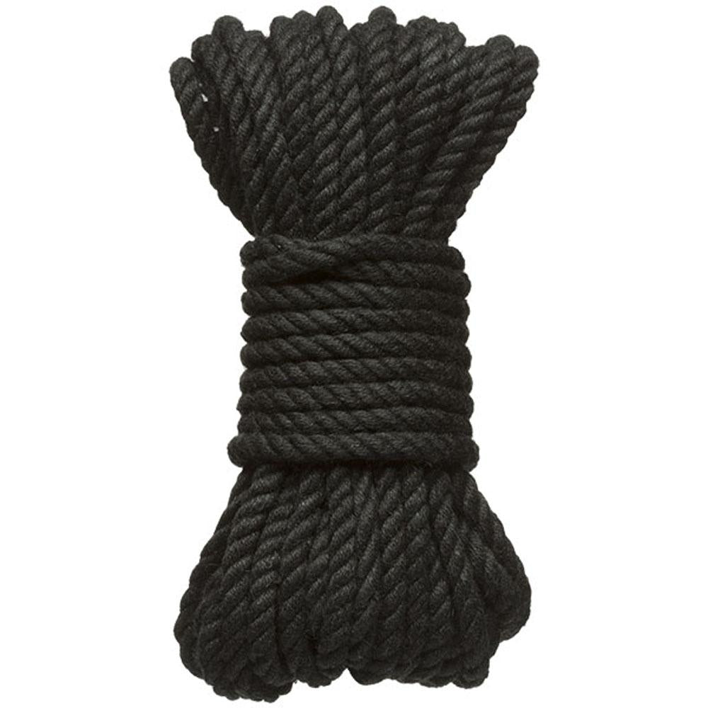 Hogtied - Bind & Tie - 6mm Hemp Bondage Rope - 30 Feet - Black DJ2404-55-CD