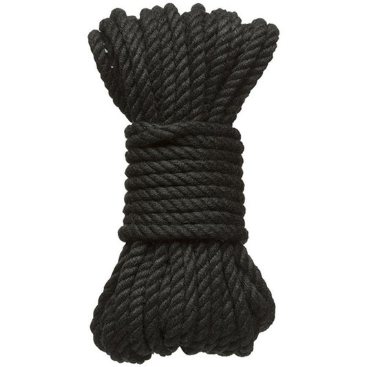 Hogtied - Bind & Tie - 6mm Hemp Bondage Rope - 30 Feet - Black DJ2404-55-CD