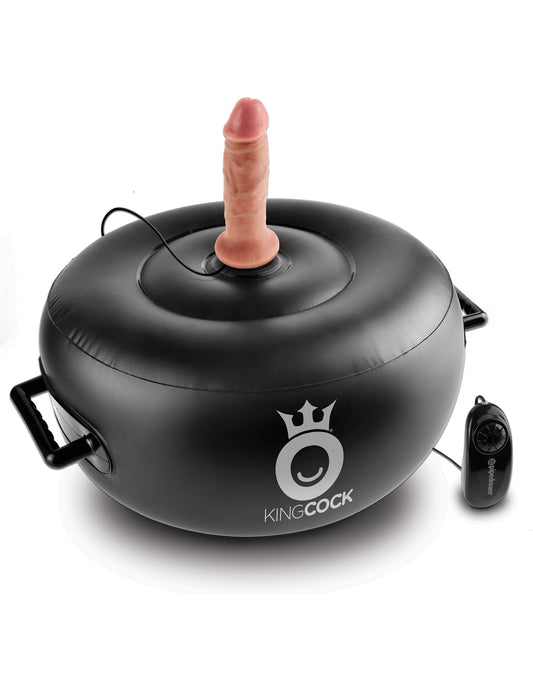 King Cock Vibrating Inflatable Hot Seat - Black PD5681-23