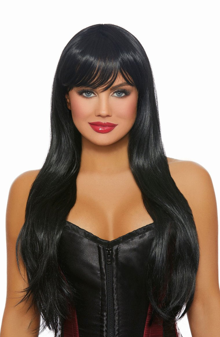 Long Straight Layered Wig Black DG-11332BLK