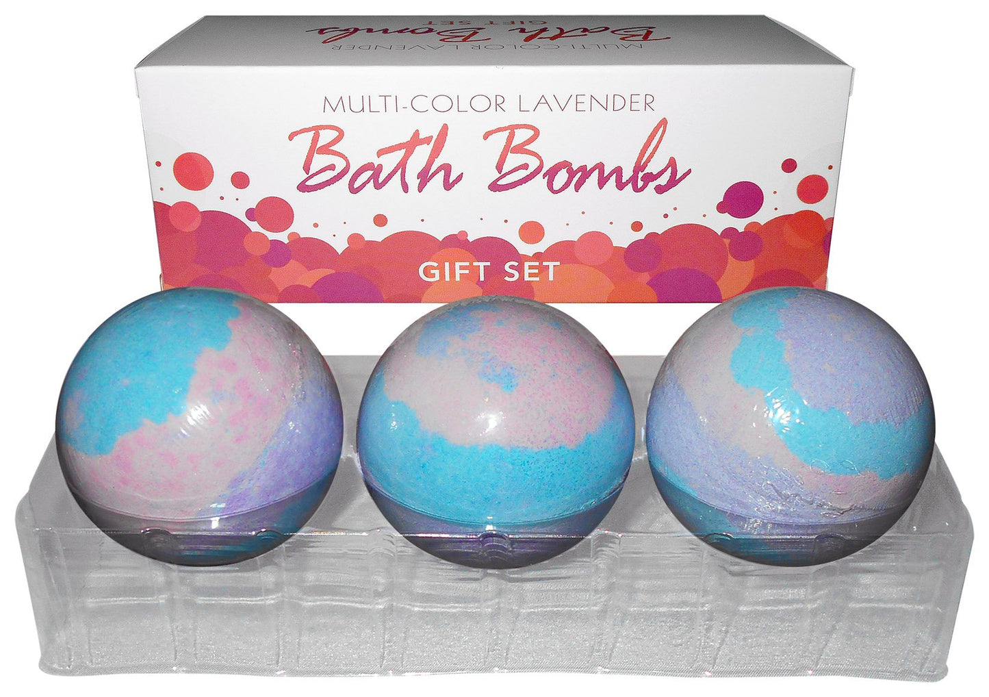 Multi-Color Lavender Bath Bombs - 3 Pack KG-BGR46