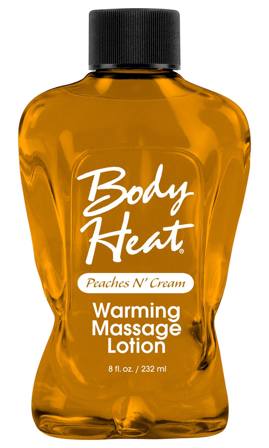 Body Heat Warming Massage Lotion - 8 Fl. Oz. - Peaches n' Cream PD9550-70